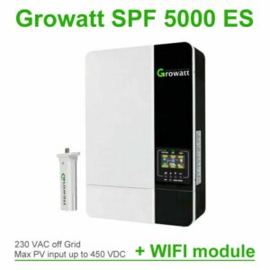 Onduleur hybride Growatt SPF 5000 ES – 5kW / 48V